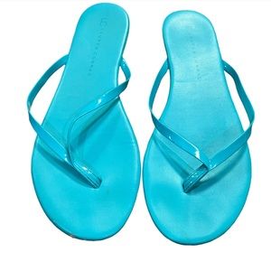 Lauren Conrad vibrant turquoise teal sandals women’s size 10